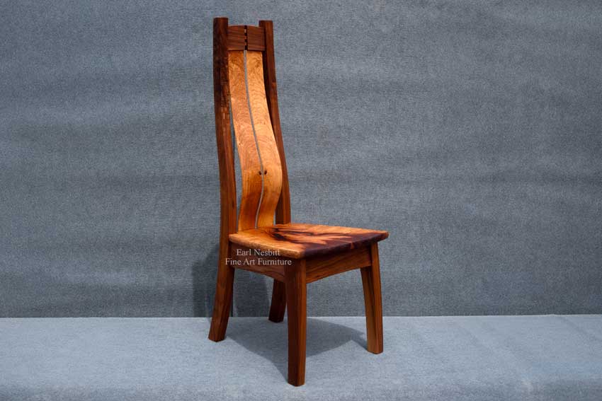 live edge dining chair